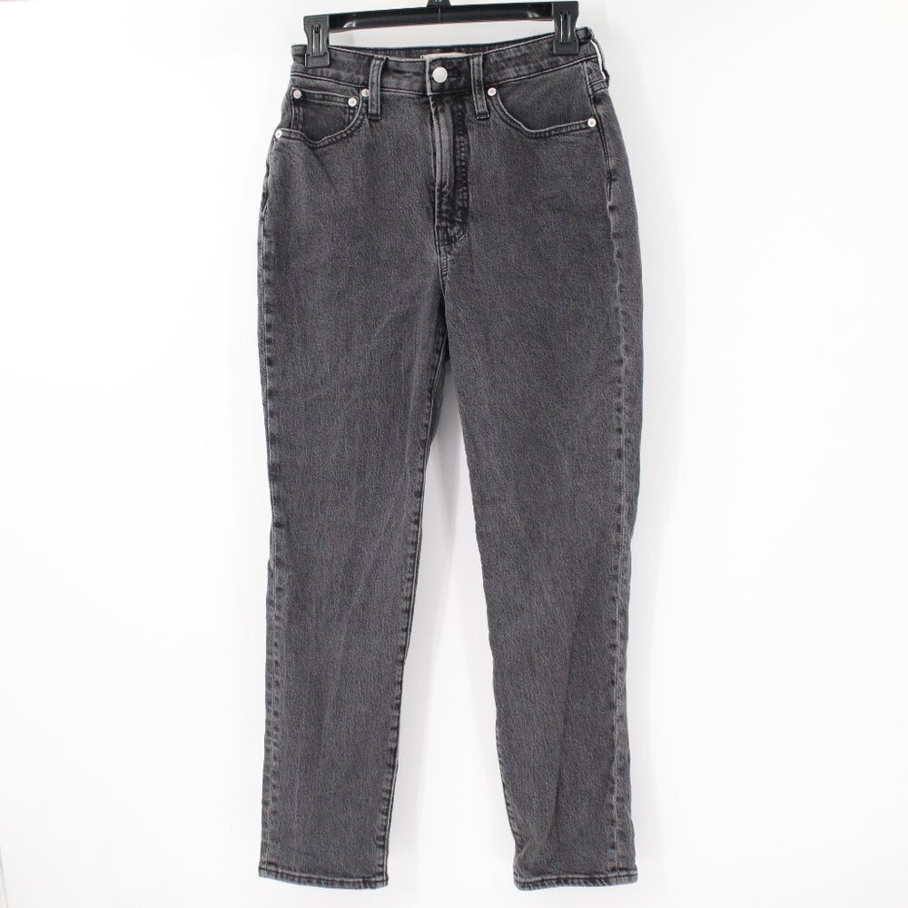 madewell jeans women's 24 L25 The Curvy Perfect vintage gray cotton blend pocket